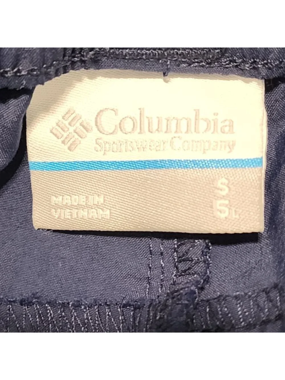 Columbia PFG Navy Blue Nylon Fishing Shorts Sz Small Mesh Lining Pockets